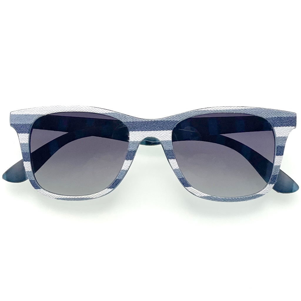 Unisex Wayfarer Striped Sunglasses Nwot